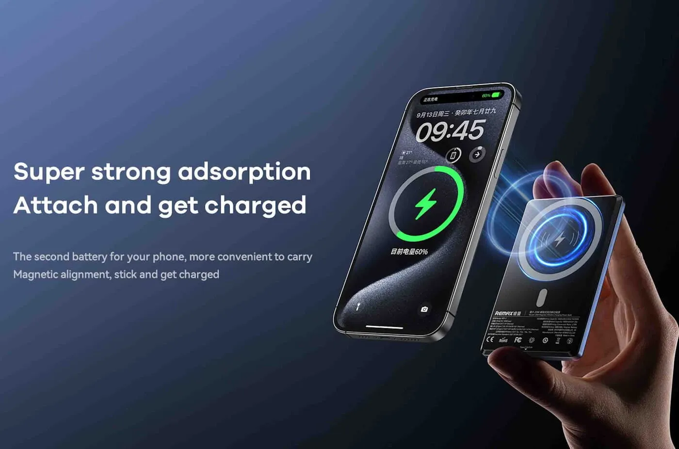 REMAX Vocard Series 20W MagSafe Magnetic Wireless Charging Power Bank [RPP-2] 5000 mAh