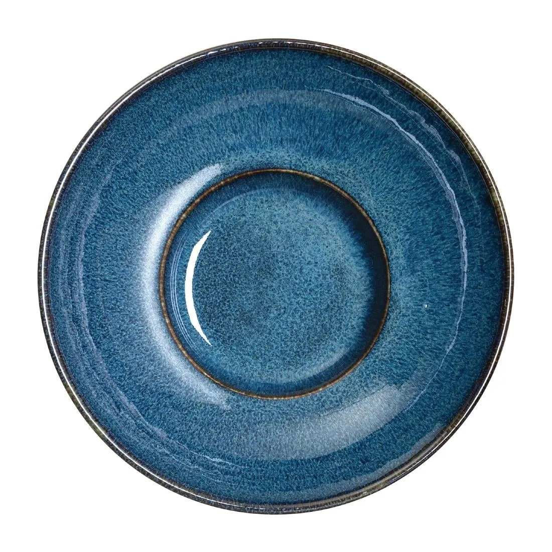 Rene Ozorio Wabi Sabi Rimmed Coupe Bowls Indigo 200mm 887ml (Pack of 6) - VV852