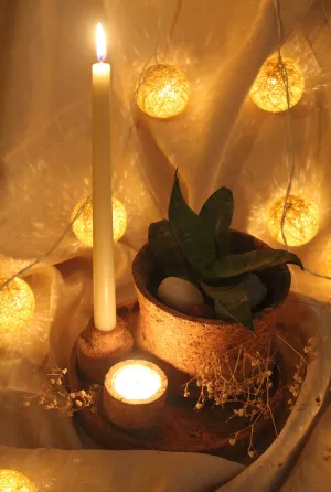 REVERSIBLE CANDLE STANDS- SET OF 2