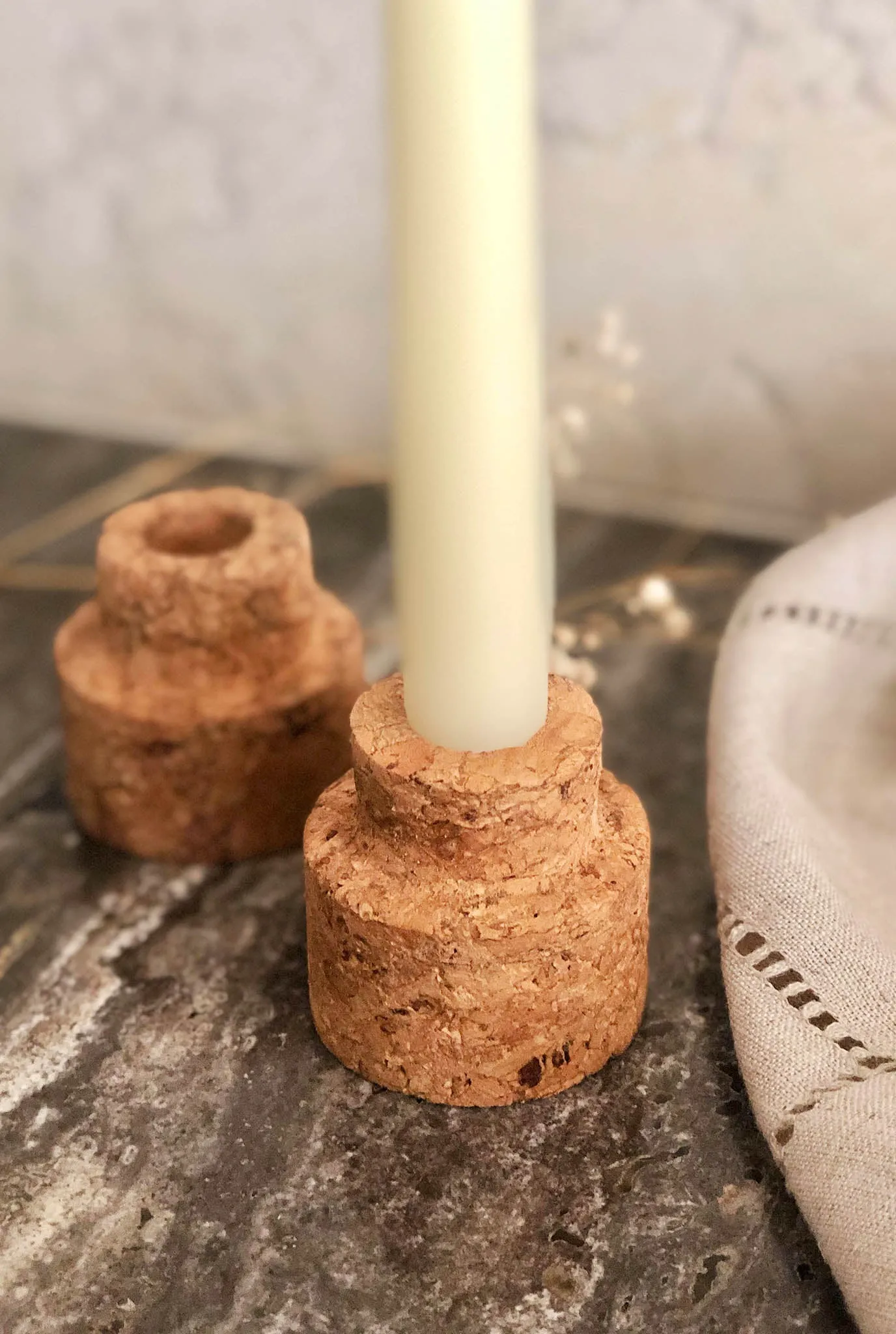 REVERSIBLE CANDLE STANDS- SET OF 2