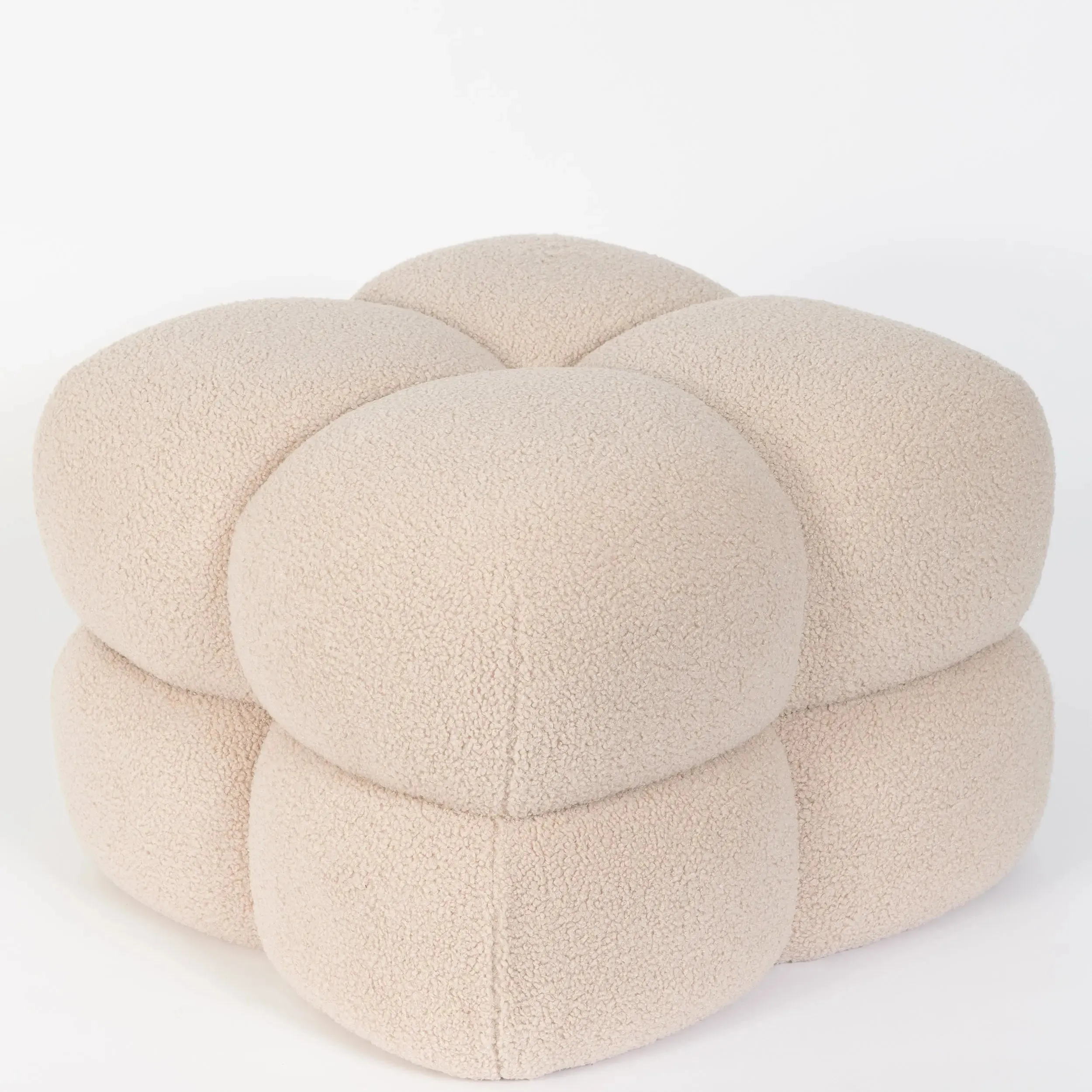 Rubix Boucle Stool Champagne