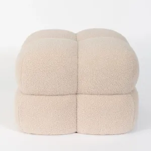 Rubix Boucle Stool Champagne
