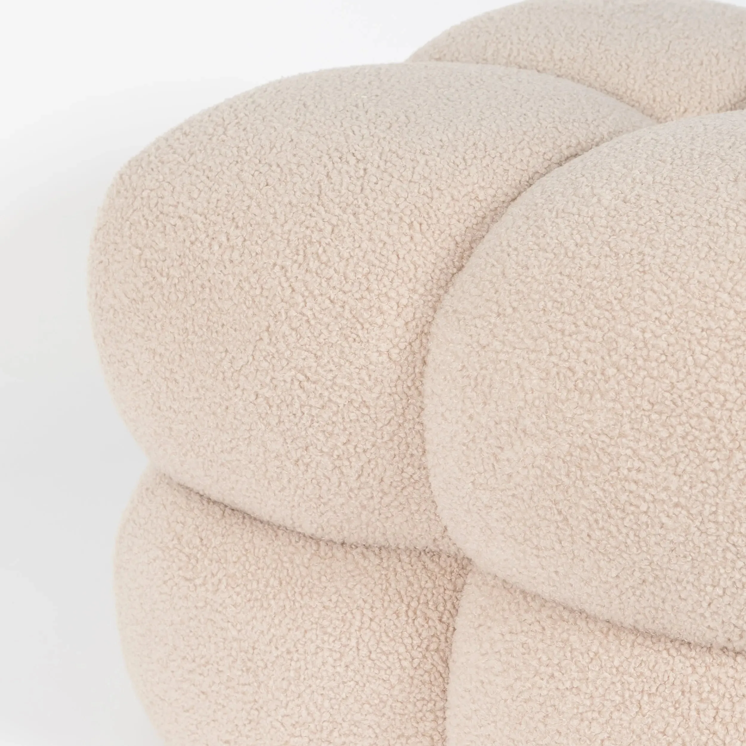 Rubix Boucle Stool Champagne