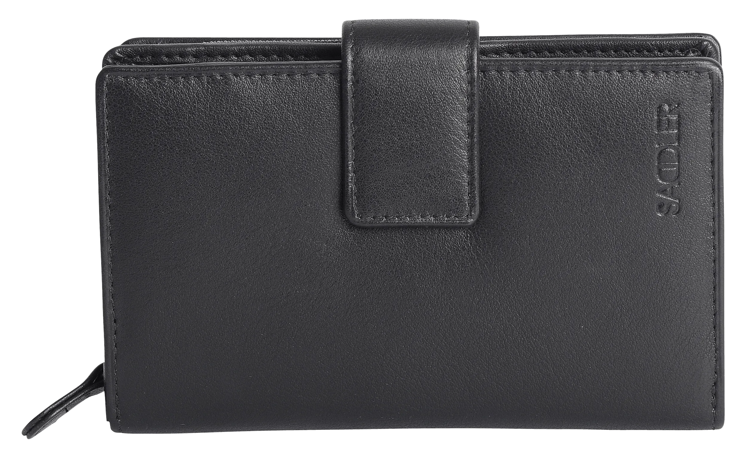 SADDLER GEORGIE Leather Double-Sided Purse - 13 Card Slots, Generous Space for Notes and Coins - RFID Protected
