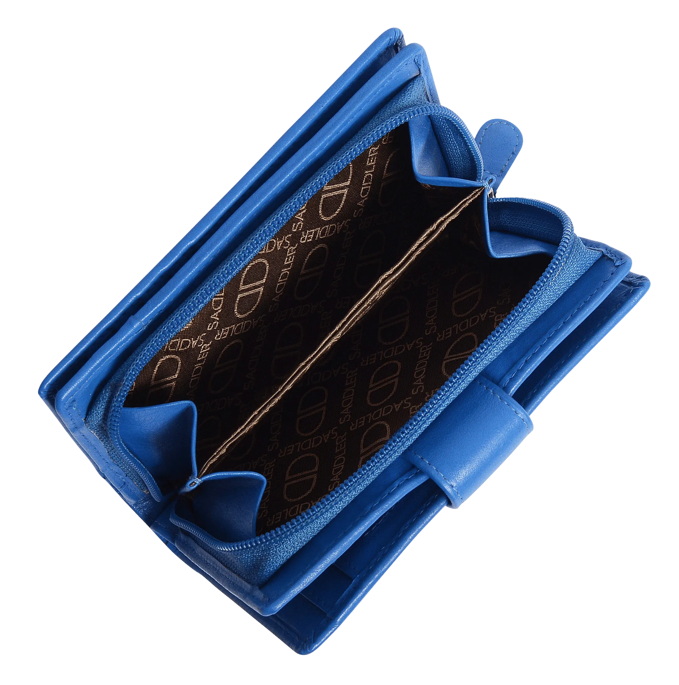 SADDLER GEORGIE Leather Double-Sided Purse - 13 Card Slots, Generous Space for Notes and Coins - RFID Protected