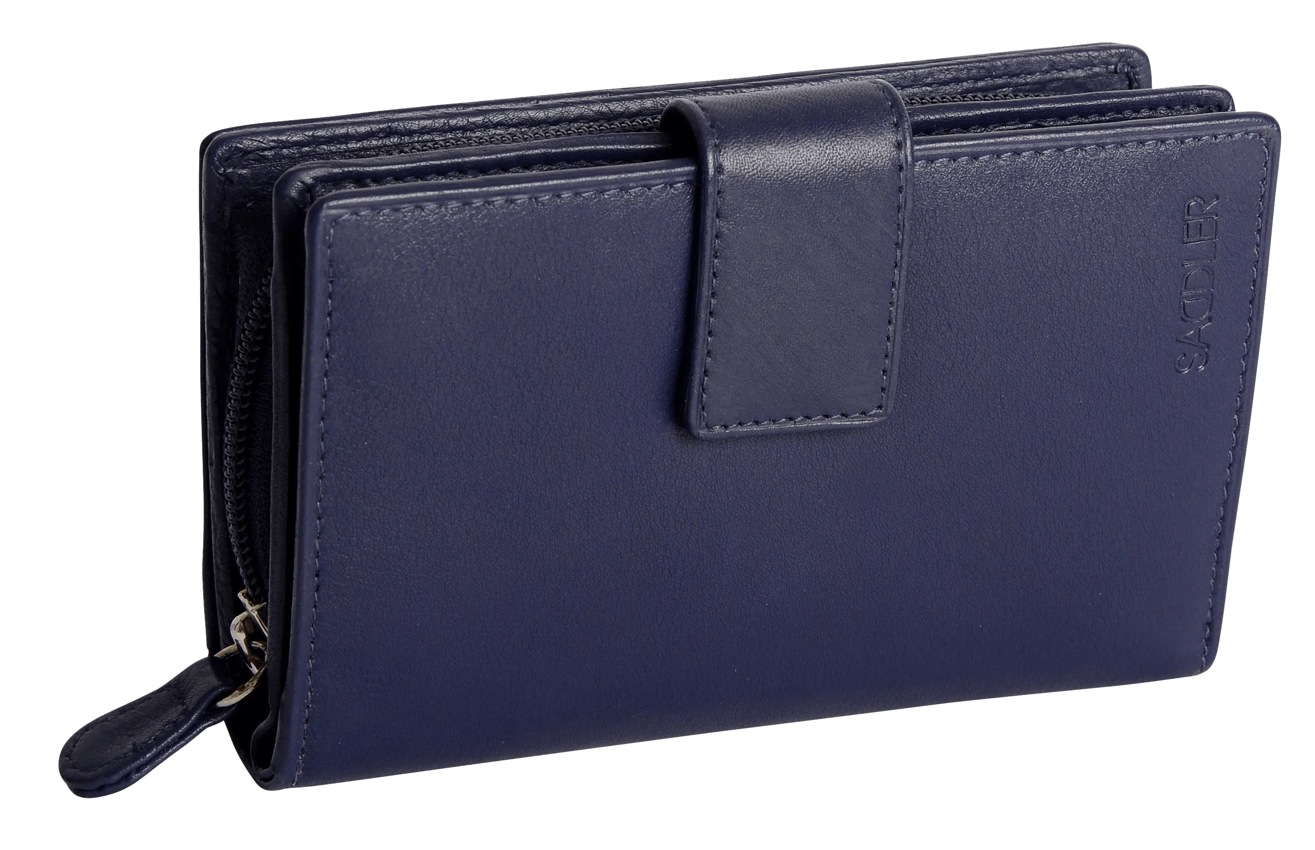 SADDLER GEORGIE Leather Double-Sided Purse - 13 Card Slots, Generous Space for Notes and Coins - RFID Protected