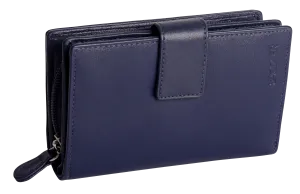 SADDLER GEORGIE Leather Double-Sided Purse - 13 Card Slots, Generous Space for Notes and Coins - RFID Protected
