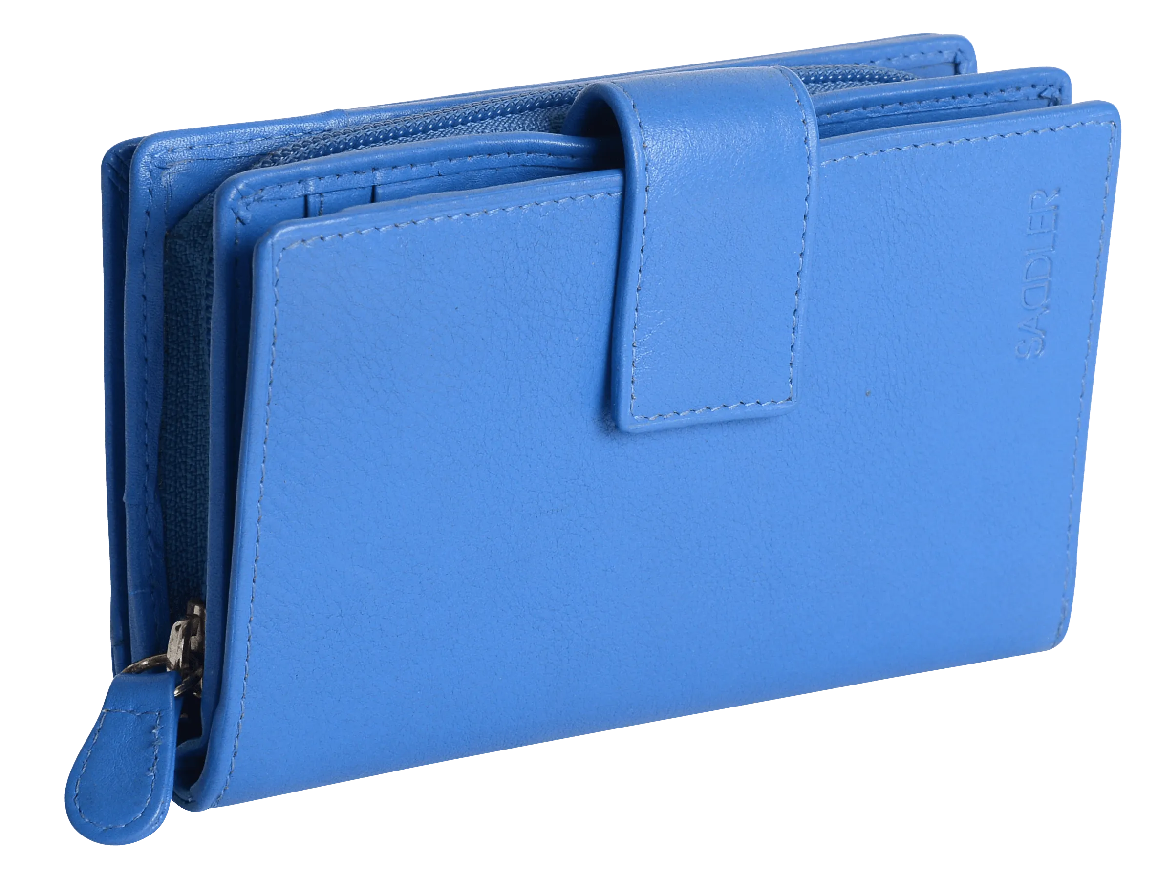 SADDLER GEORGIE Leather Double-Sided Purse - 13 Card Slots, Generous Space for Notes and Coins - RFID Protected