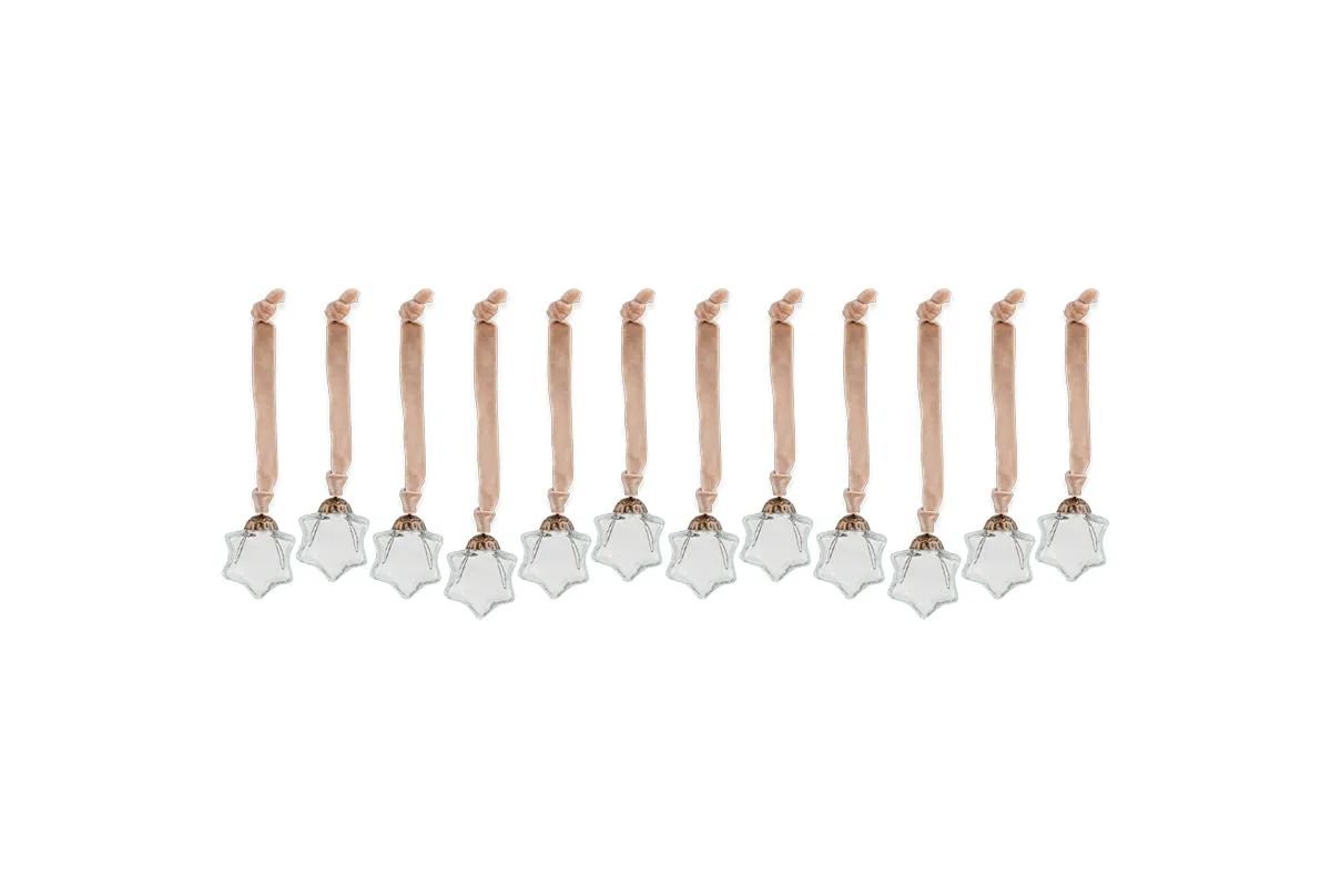 Sardi Star Baubles - Clear (Set of 12)