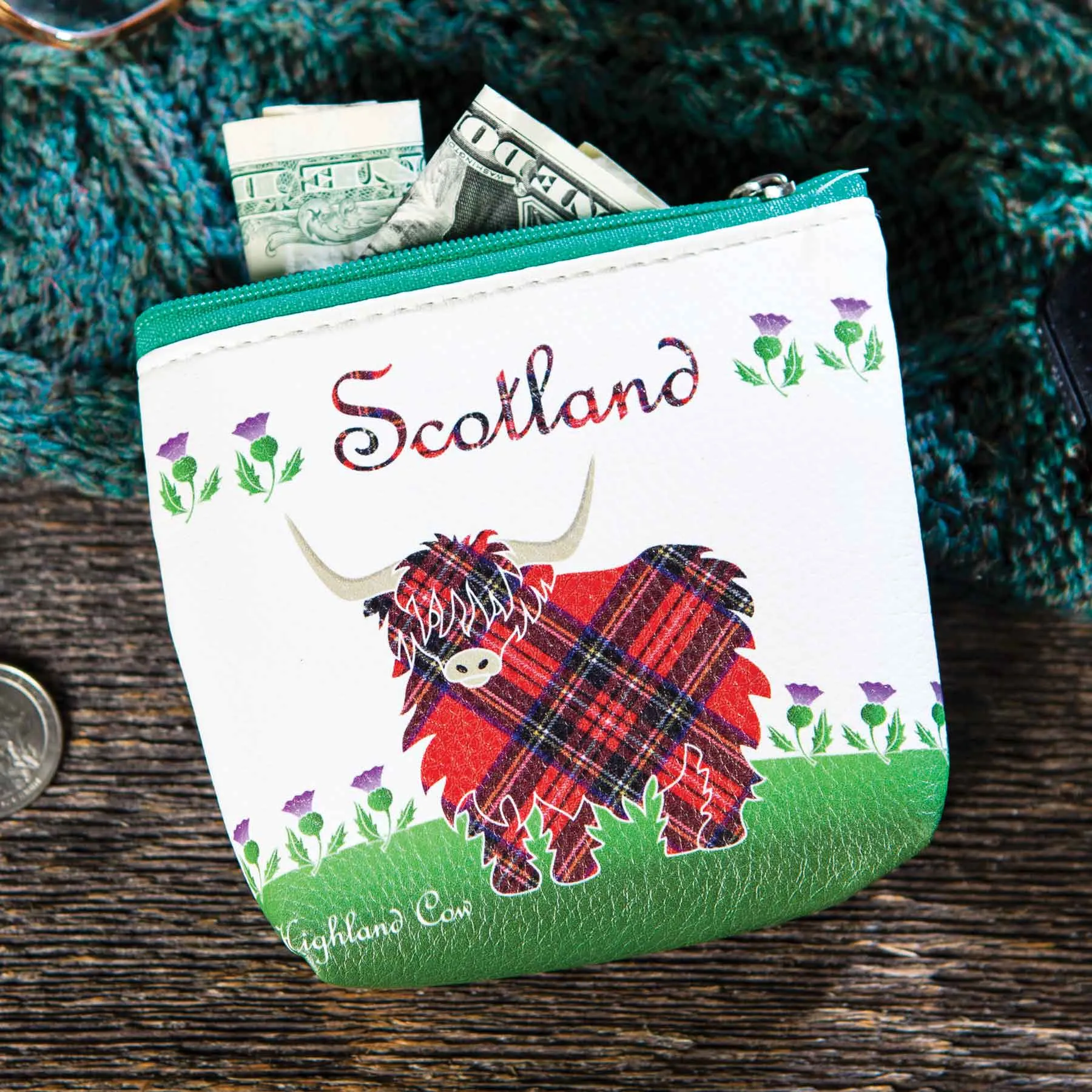 Scotland Highland Cow Coin Purse