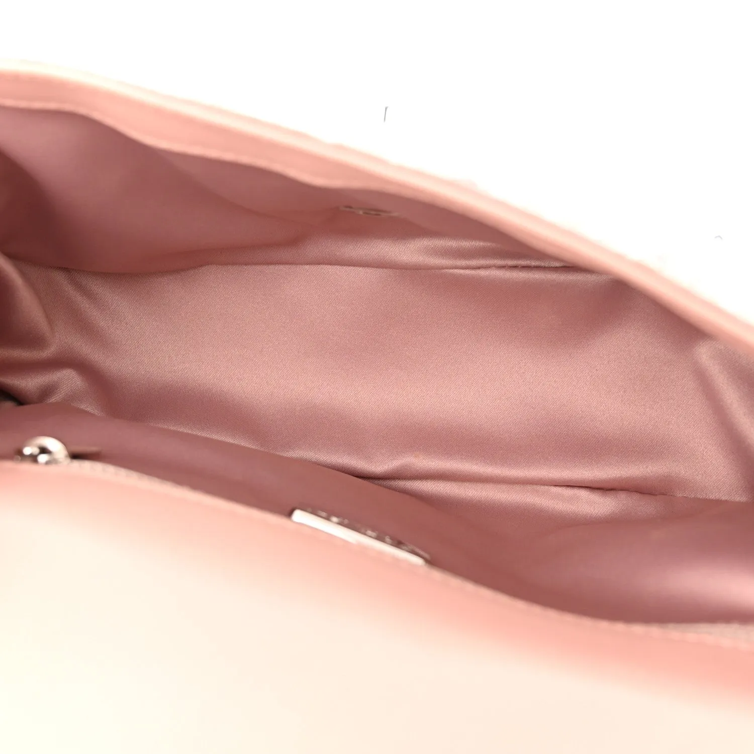 Sequin Mini Flap Light Pink Silver