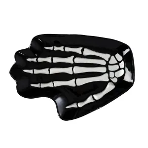 Skeleton Hand Slump Glass Plate