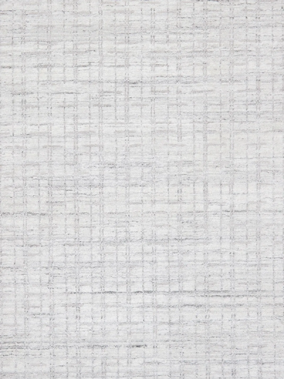Slate Collection Hand-Loomed Silk & Wool Ivory/Silver Area Rug-12' 0" X 15' 0"