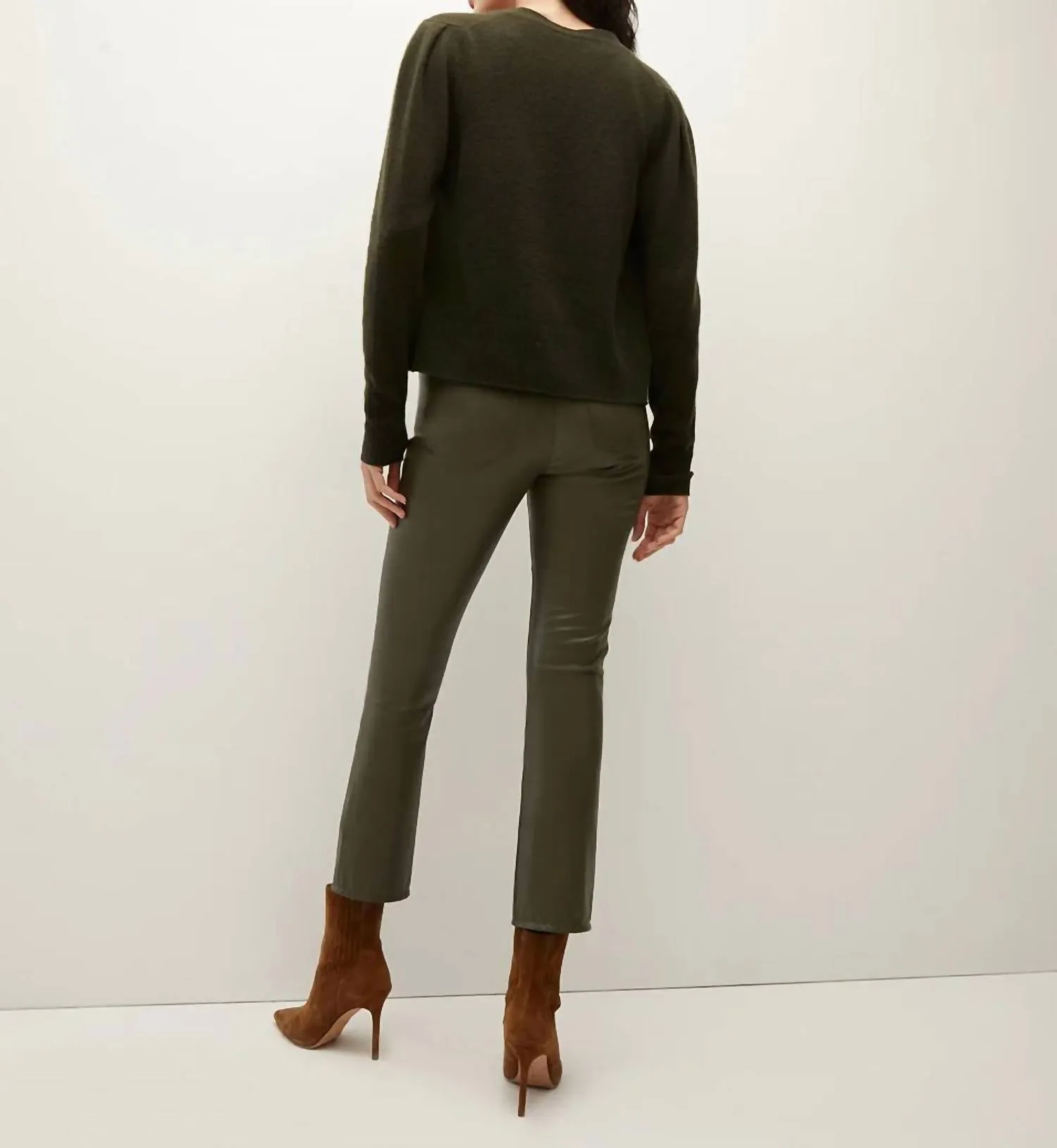 Solene Cashmere Cardigan In Loden
