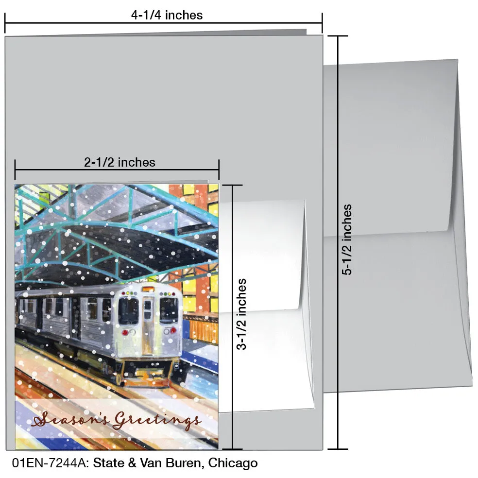 State & Van Buren, Chicago, Greeting Card (7244A)