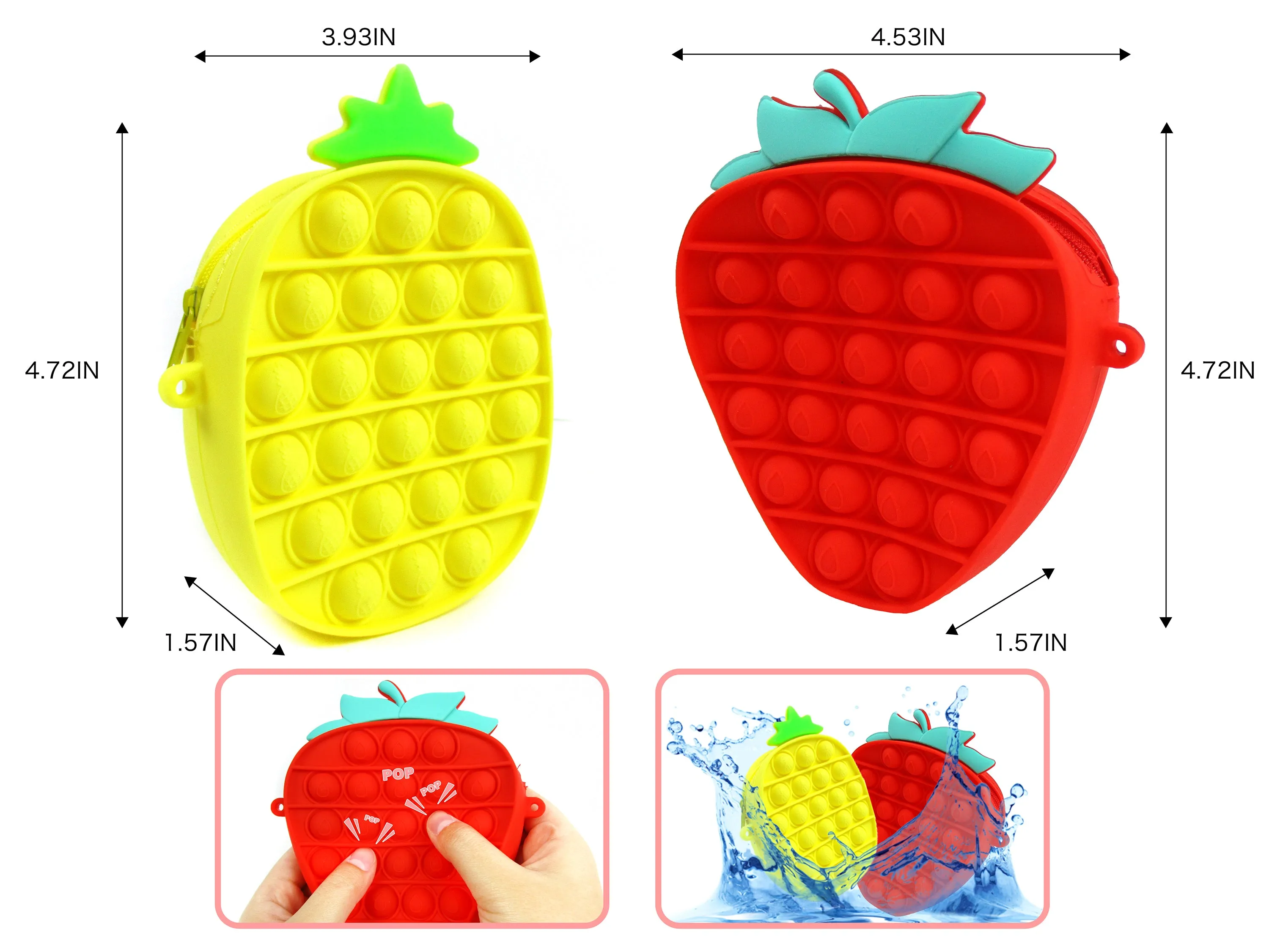 Strawberry Popper Fidget Crossbody Bag