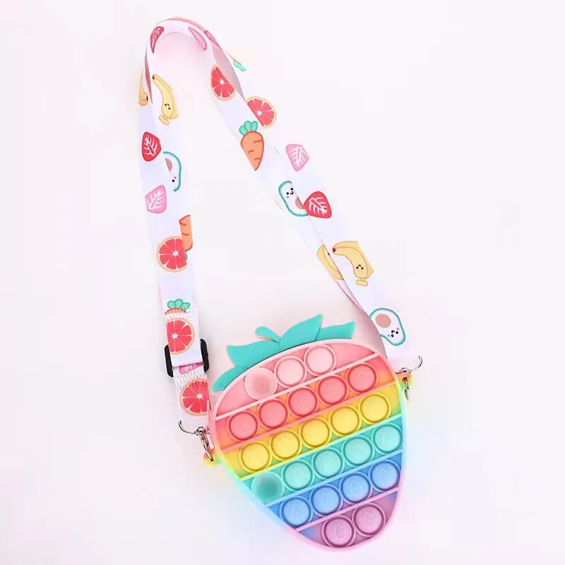 Strawberry Popper Fidget Crossbody Bag