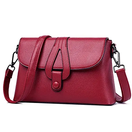 Striking & Spacious Crossbody Shoulder Satchel Handbag  (4 colors)