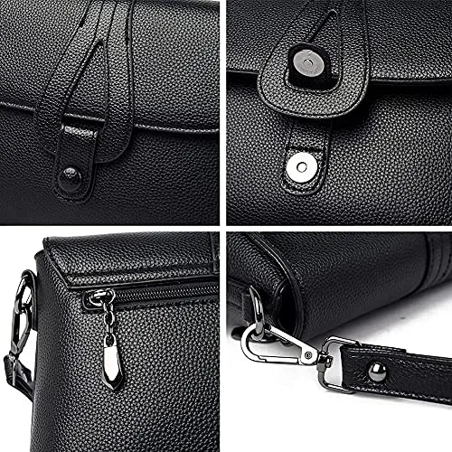 Striking & Spacious Crossbody Shoulder Satchel Handbag  (4 colors)
