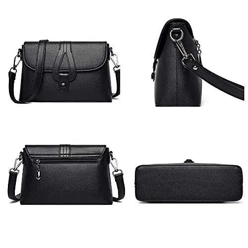 Striking & Spacious Crossbody Shoulder Satchel Handbag  (4 colors)
