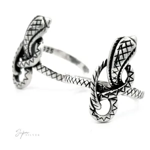 Striking Coiled Snake Ring