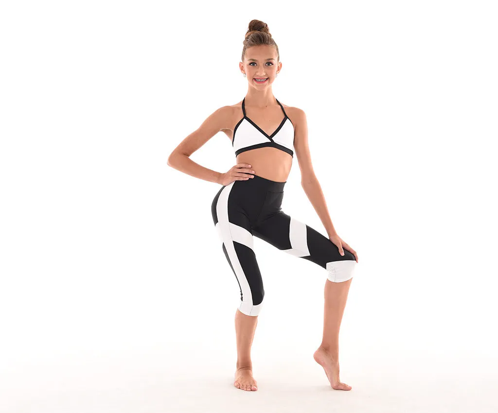Striking Contrast Triangle Top