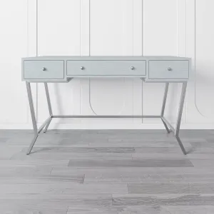 SUNBURST SILVER WHITE STUDY DESK