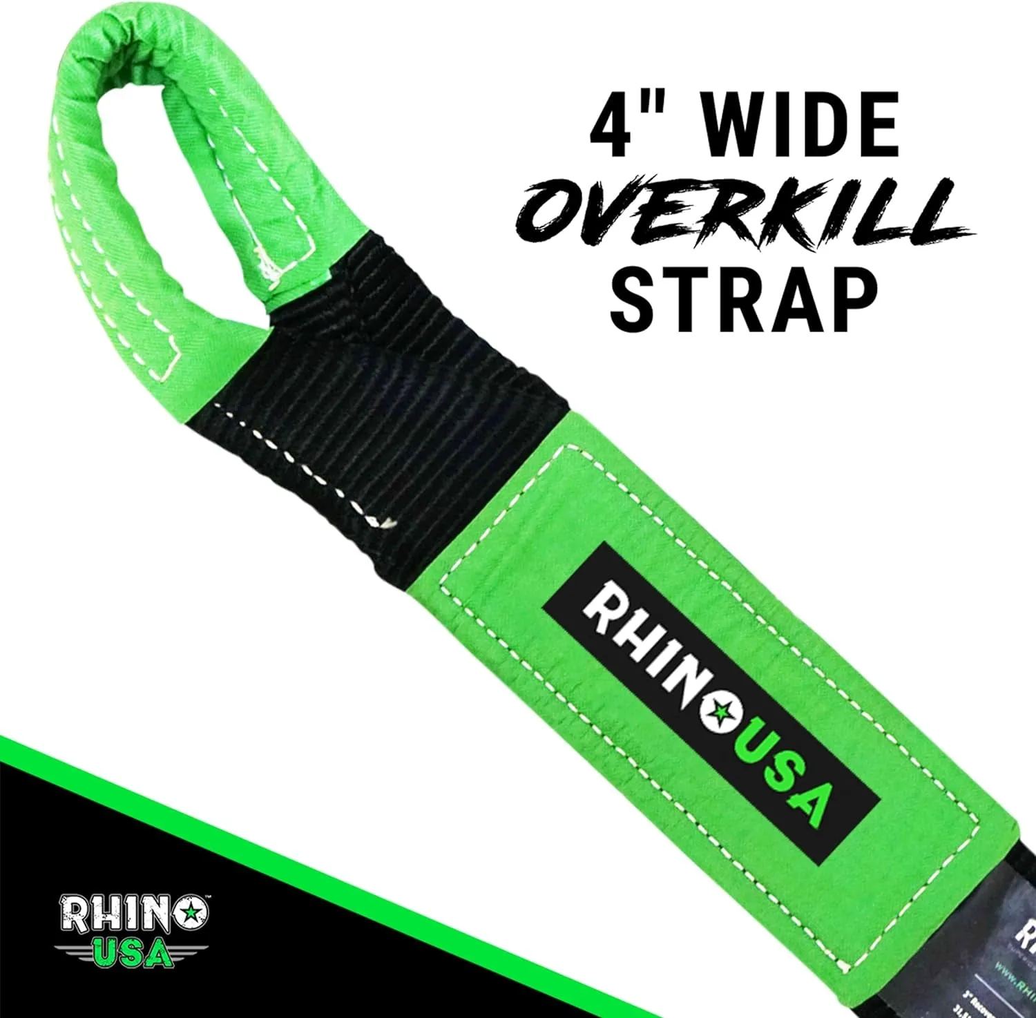 Super Strong Tug-O-War Strap (4" X 30') - Exceptional Lifting Capacity and Includes Stylish Carry Bag