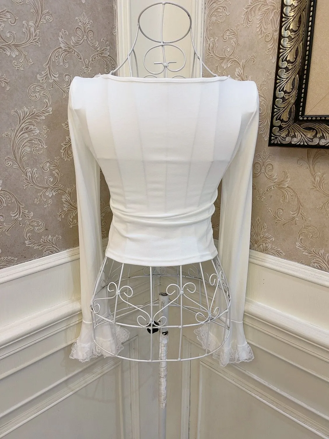 Sweetheart Princess Luxurious Beads White Black Blue Top