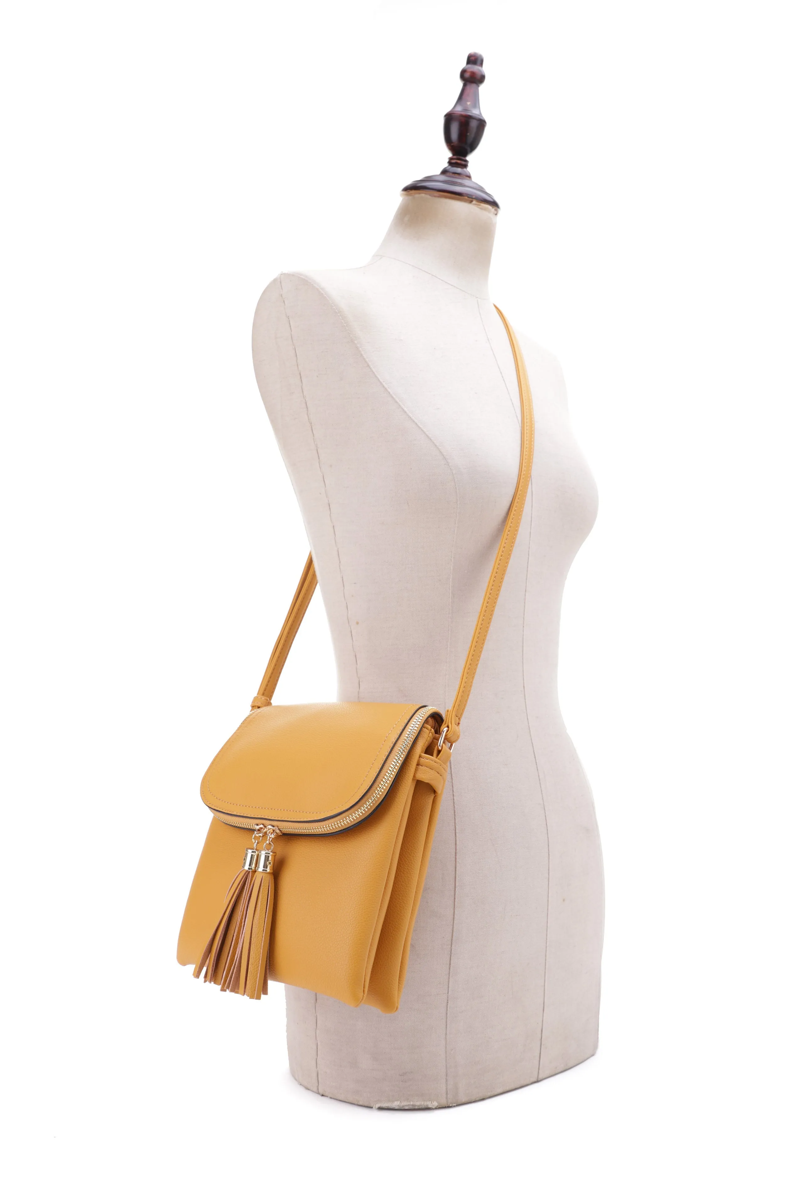 Thalia Double Tassel Flap Crossbody