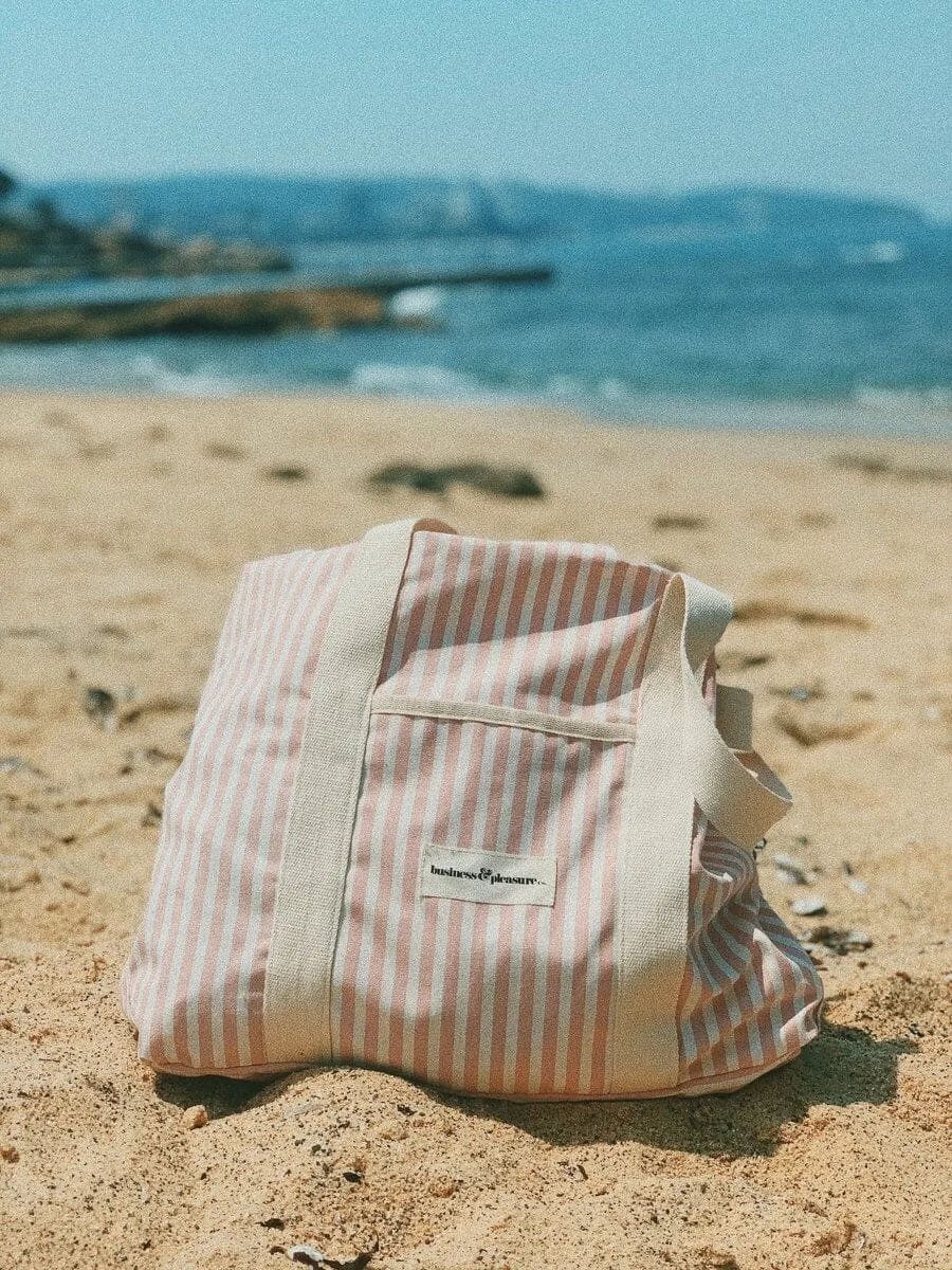 The Beach Bag - Lauren's Pink Stripe
