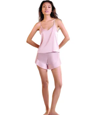 The Charm of Plain baby-doll short satin set