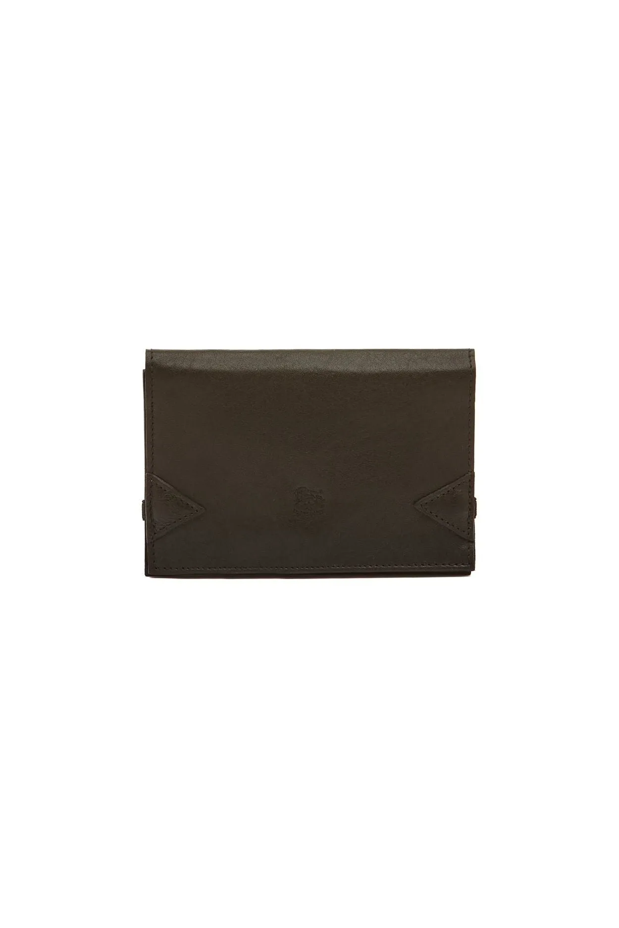 Tri-Fold Wallet in Vintage Leather - Black