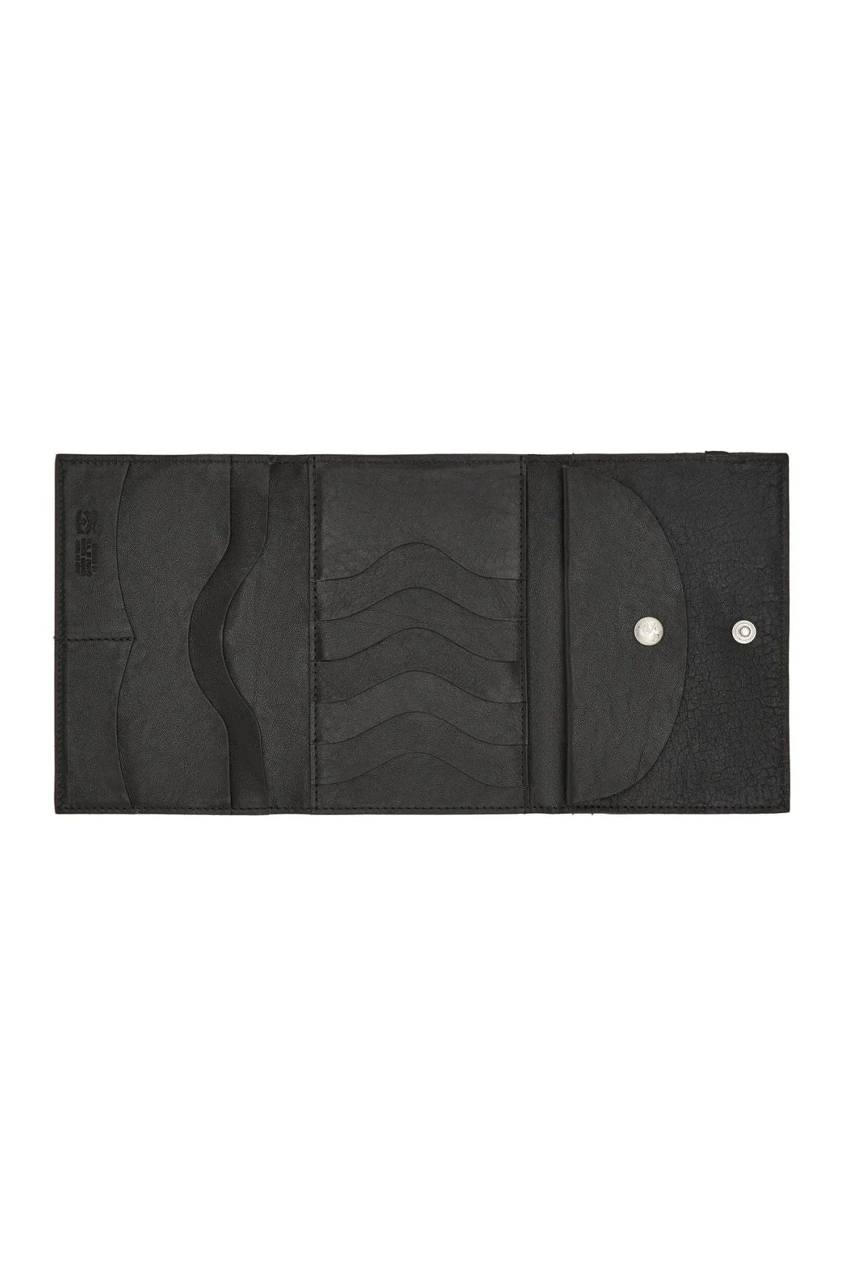 Tri-Fold Wallet in Vintage Leather - Black