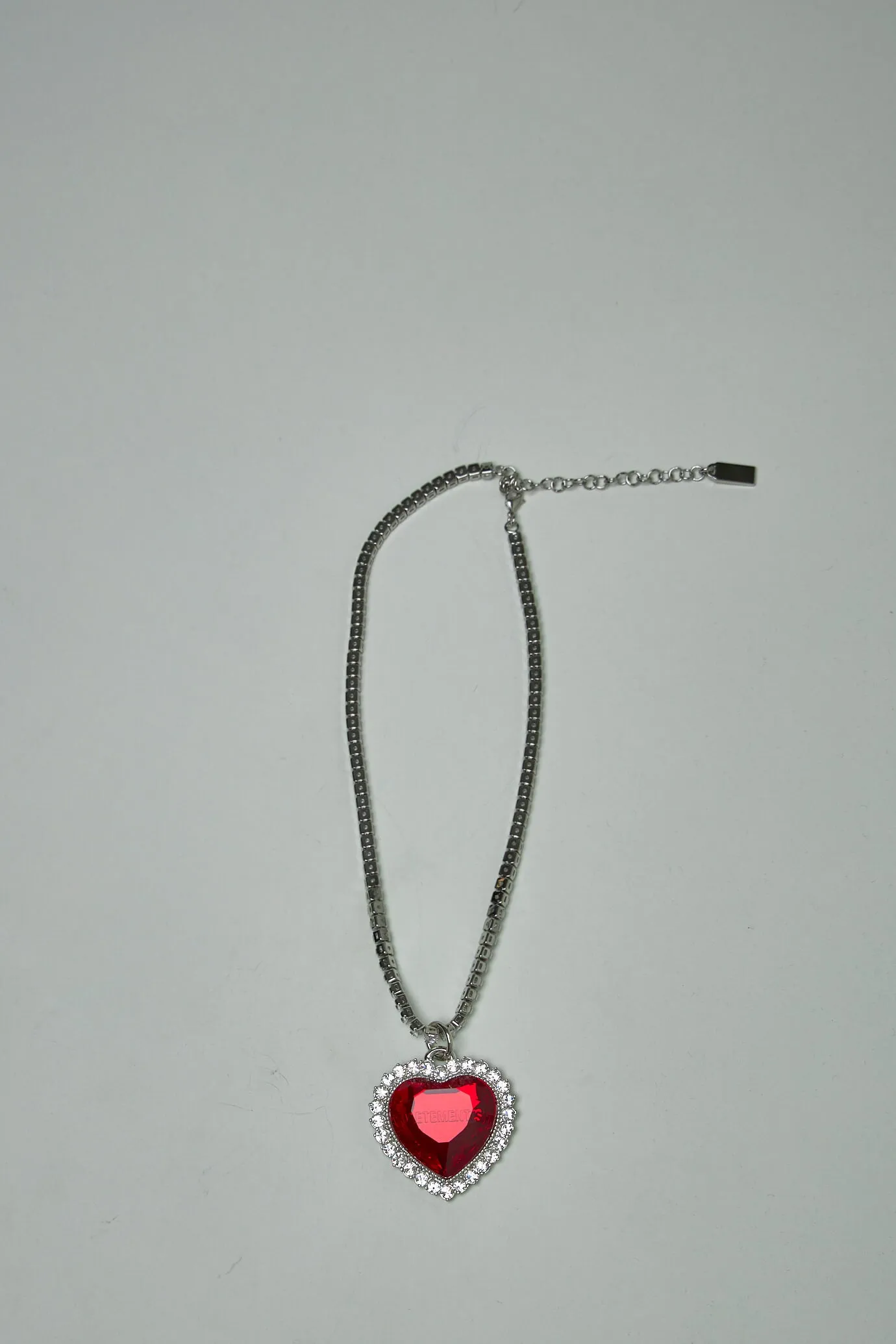 Vetements Crystal Heart Necklace