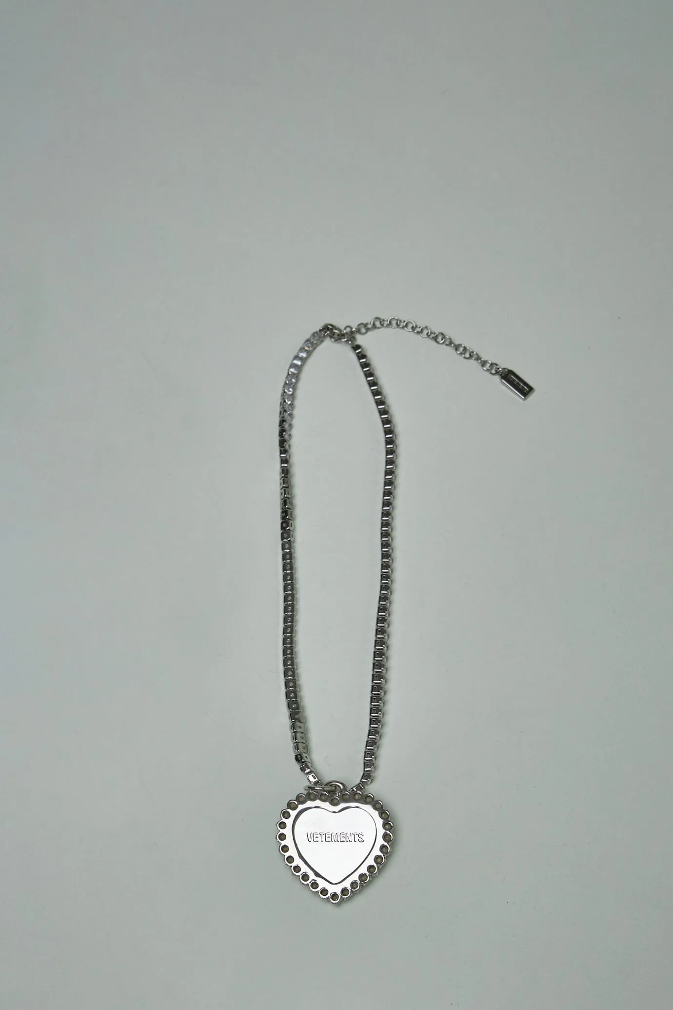 Vetements Crystal Heart Necklace