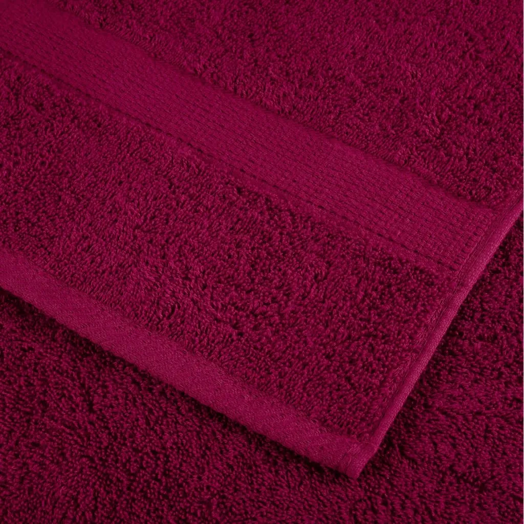 vidaXL 8 Piece Premium Towel Set SOLUND Bordeaux 600 GSM – Luxuriously Soft & Highly Absorbent Towels for Home and Spa