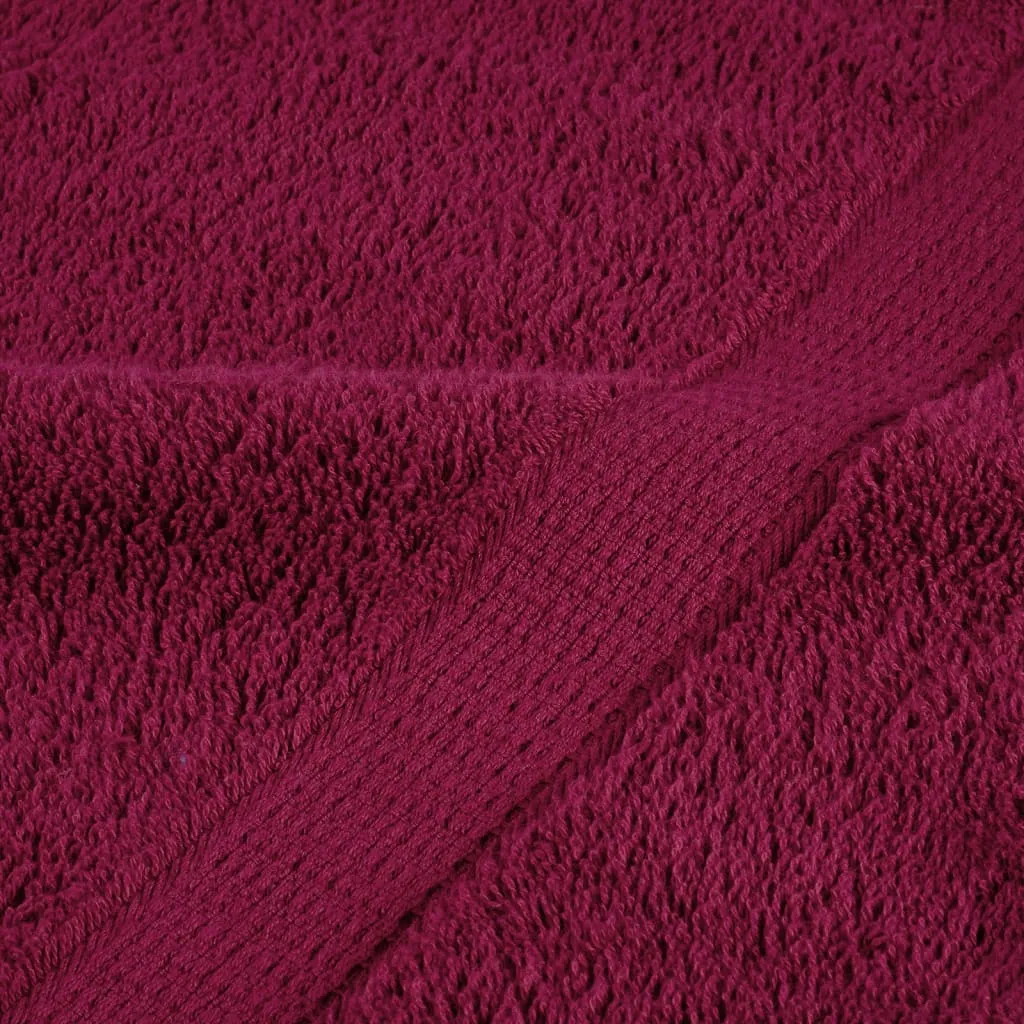 vidaXL 8 Piece Premium Towel Set SOLUND Bordeaux 600 GSM – Luxuriously Soft & Highly Absorbent Towels for Home and Spa