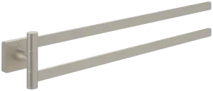 Villeroy & Boch Elements Striking Double Arm Towel Towel Holder Brushed Nickel