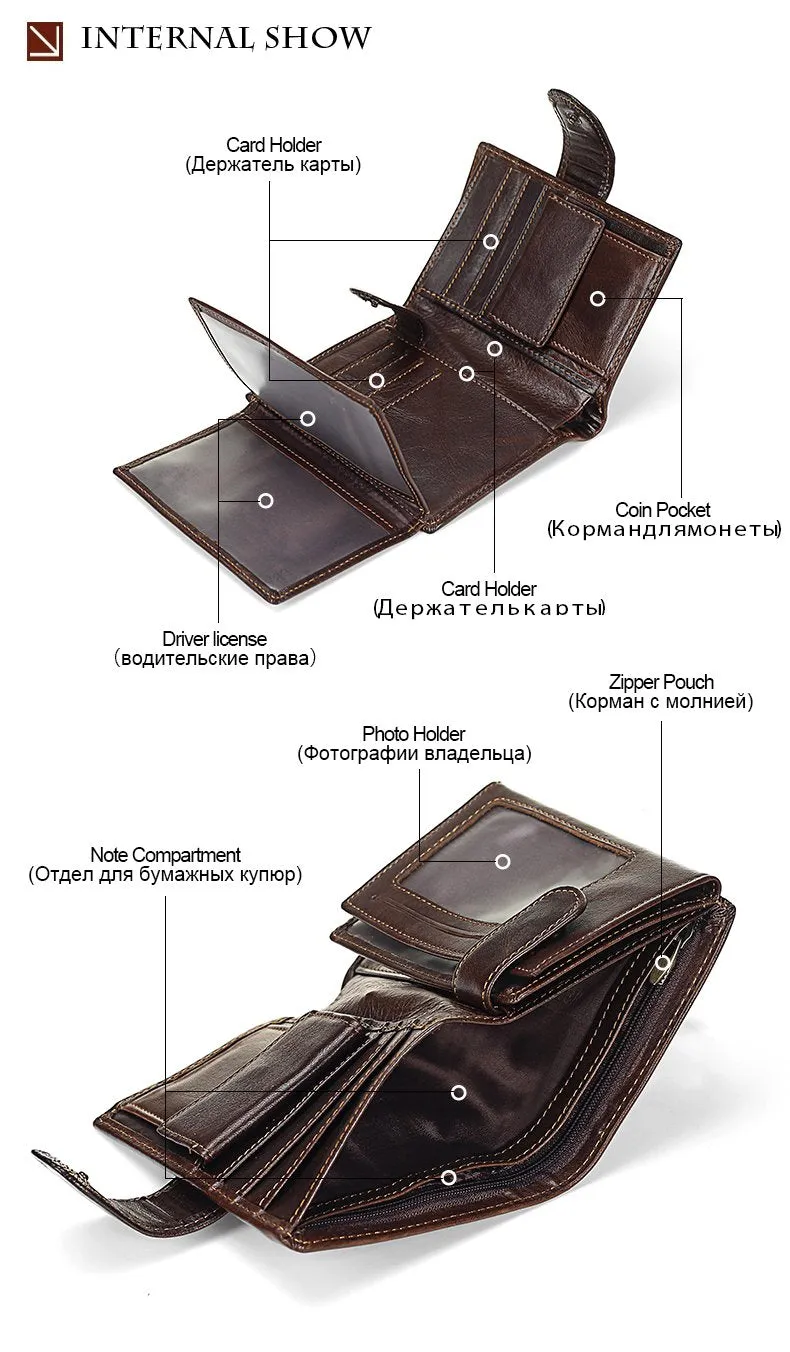 Vintage Leather Multi-functional Wallet - 4 Colors