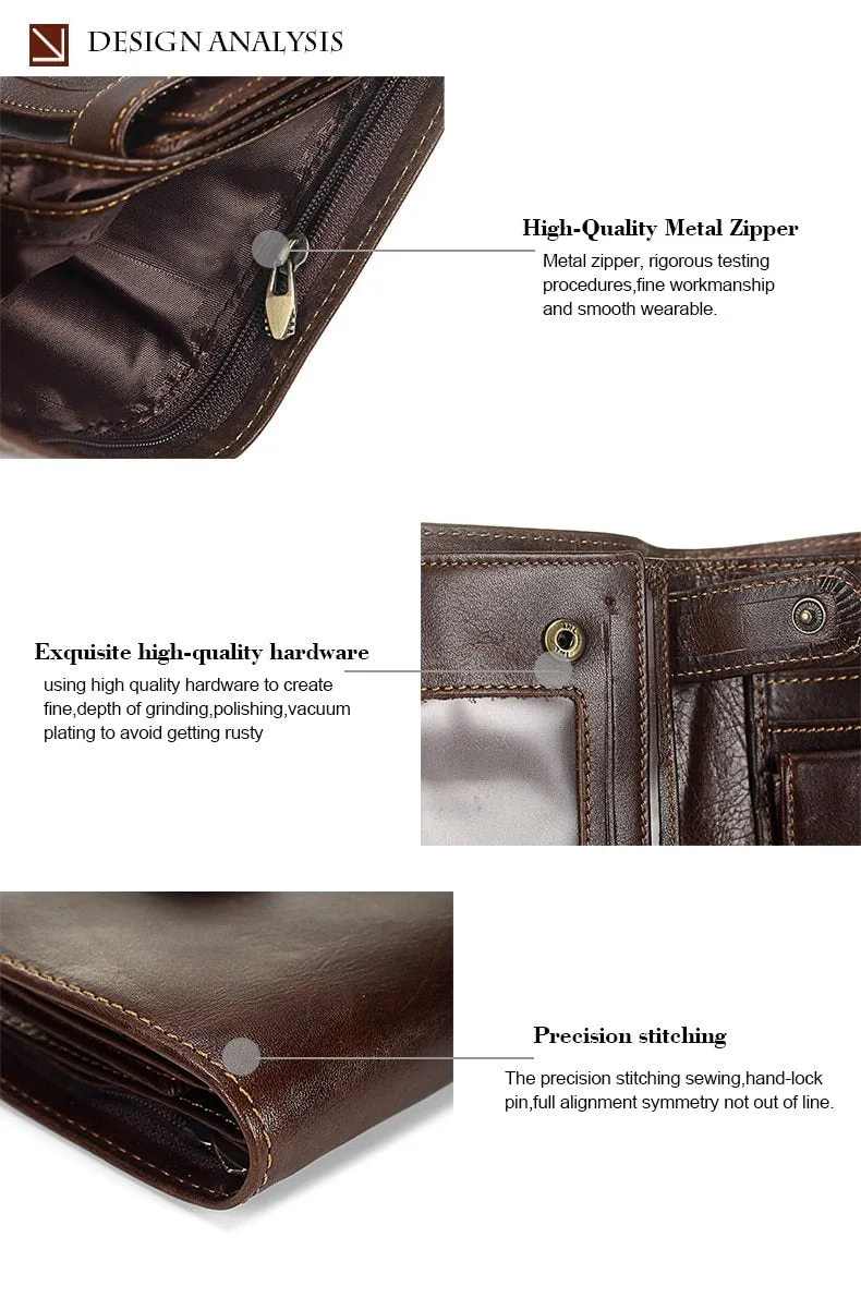 Vintage Leather Multi-functional Wallet - 4 Colors
