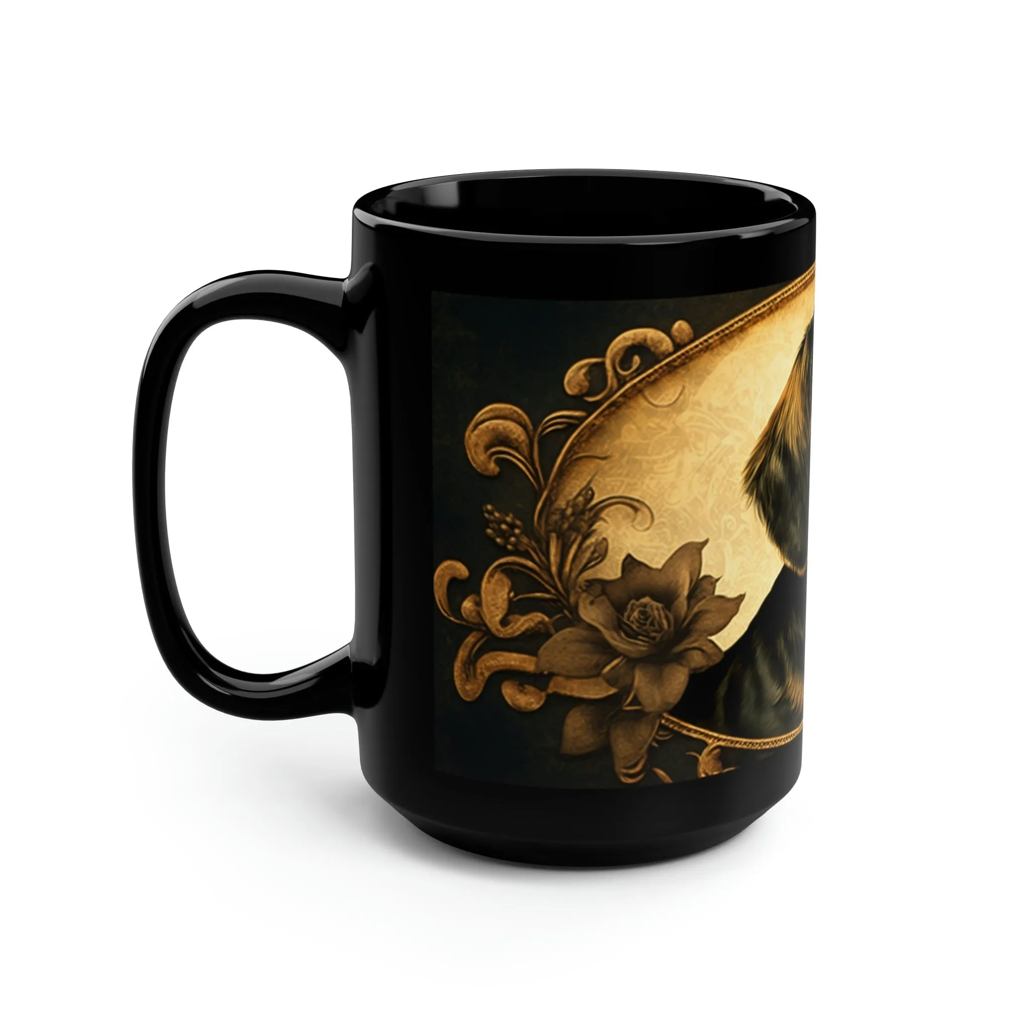Vintage Victorian Dachshund Portrait - 15 oz Coffee Mug