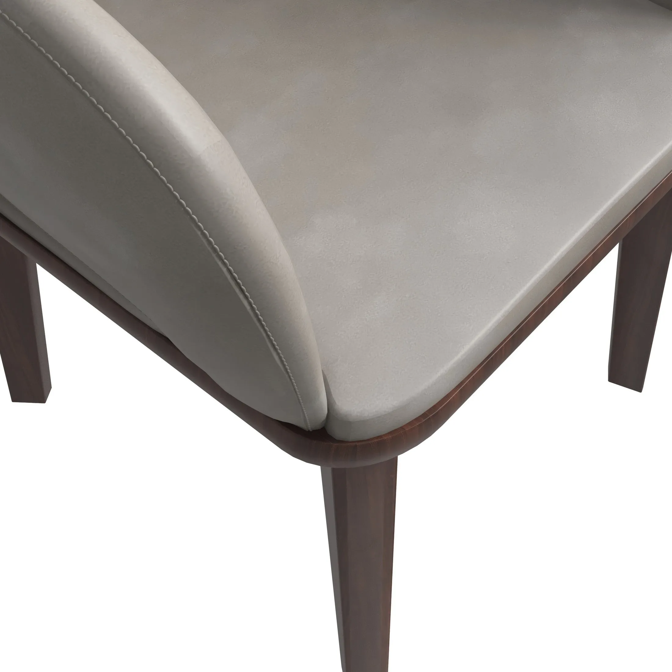 Vivara Collection Dining Chair Upholstered in Leather with Rubberwood Base Set of 2