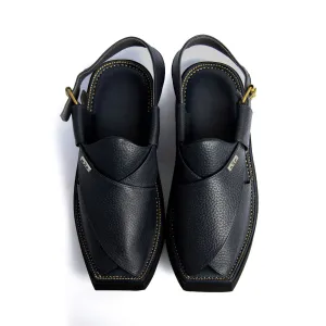 Walkway - Luxurious Grain Leather Kaptan Chappal (Blue)