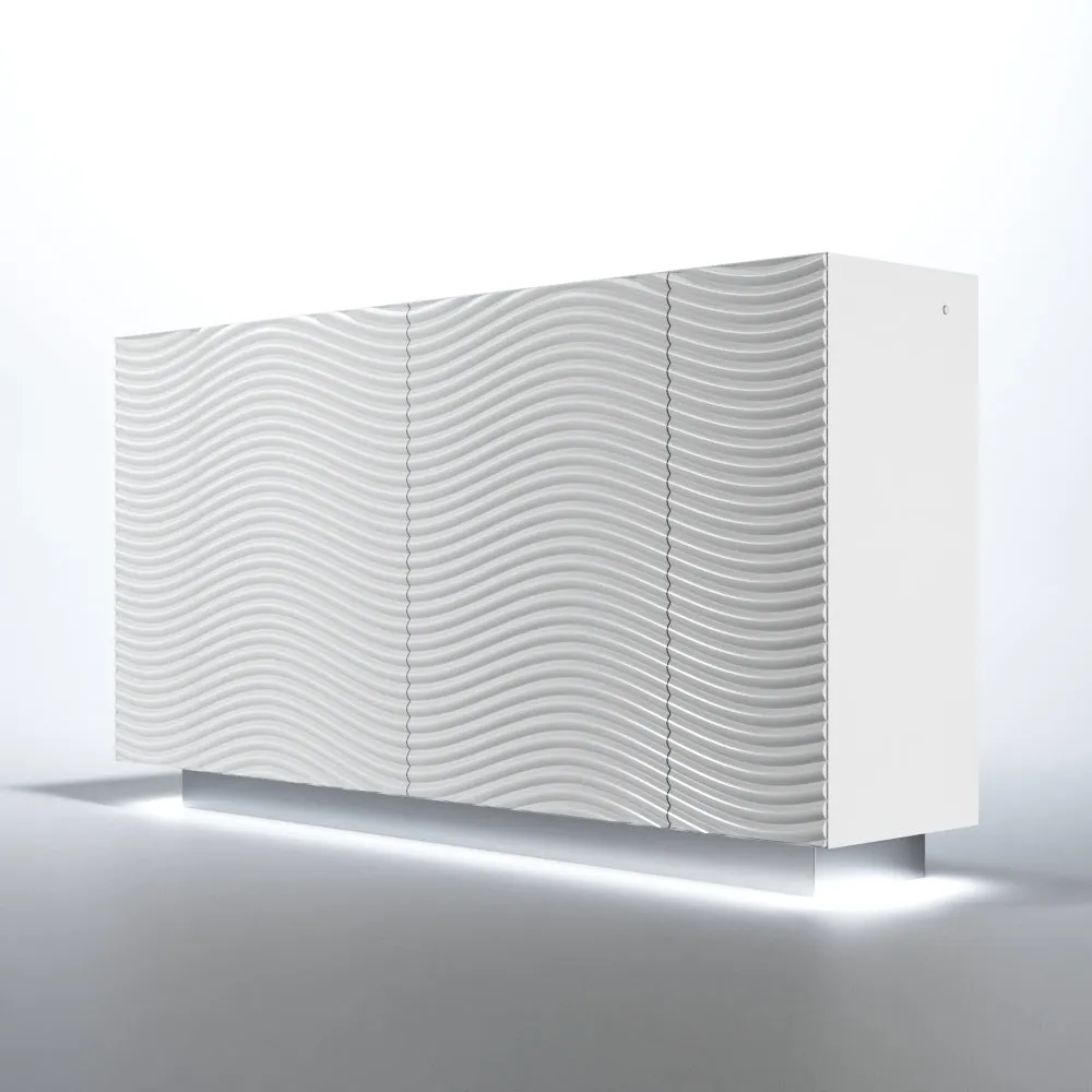 Wave White Modern Luxury Dining Set, made in Spain
