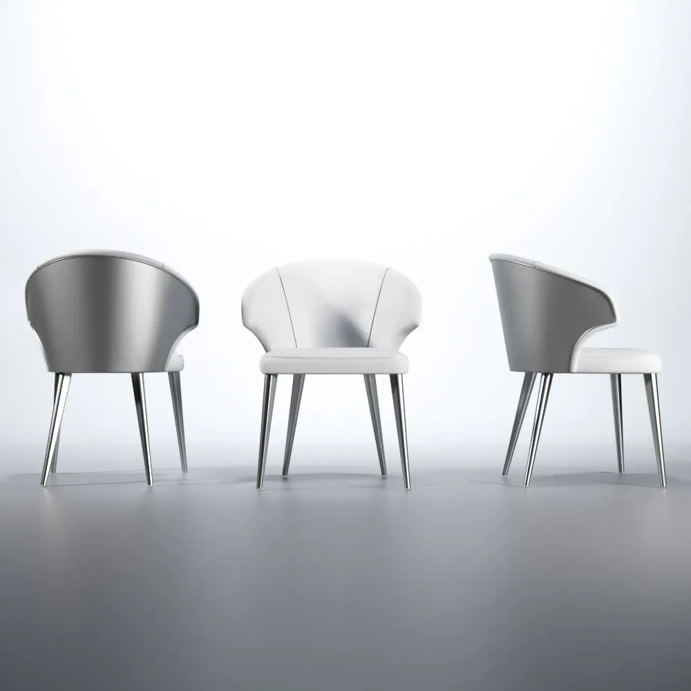 Wave White Modern Luxury Dining Set, made in Spain