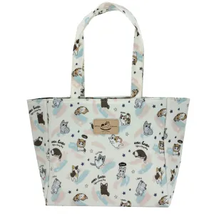White Cat Yoga Medium Tote