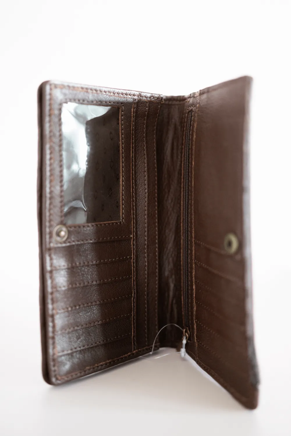 White Saddle Bkt Slim Wallet