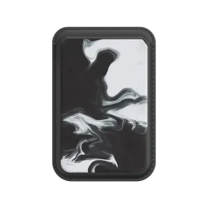 White/Black | Leather Wallet with MagSafe