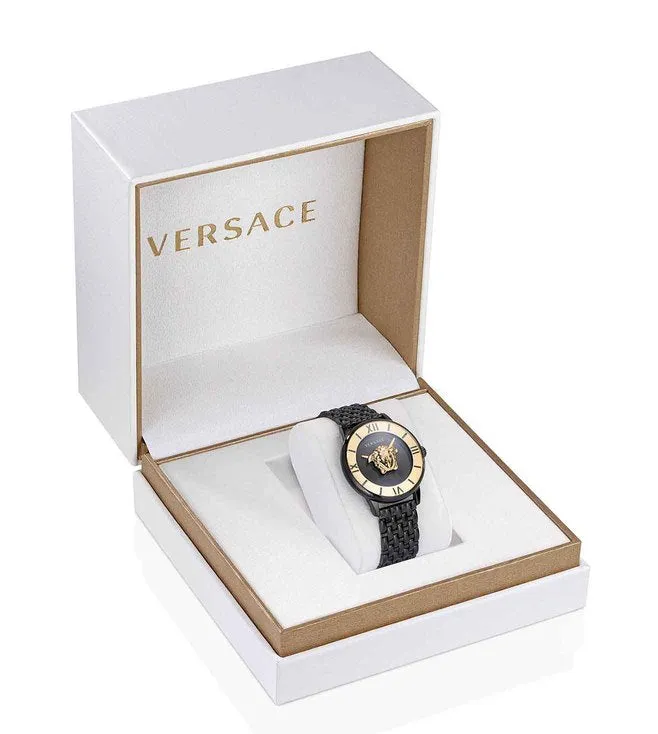 Women Black Analog Stainless Steel Watch VE2R00422